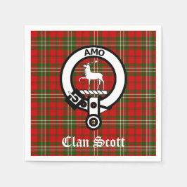 Guardanapo De Papel Clan Scott Crest Crachá e Tartan