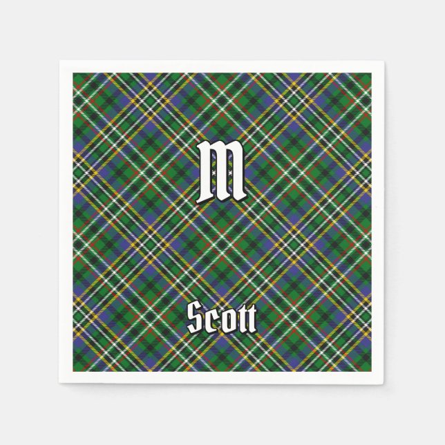 Guardanapo De Papel Clan Scott Green Tartan Napkins (Frente)