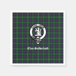 Guardanapo De Papel Clan Sutherland Crest & Tartan Kitchen Towel