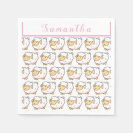 Guardanapo De Papel Clara branca de ovelha personalizada