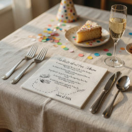 Guardanapo De Papel Class of 2026 Fun Facts Graduation White Paper Nap