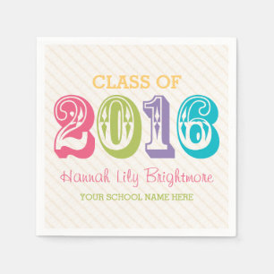 Guardanapo De Papel Classe COLORIDA de GRADUAÇÃO 2016