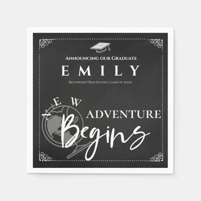 Guardanapo De Papel Classe de Adventure 2025 inicia Festa de formatura (Frente)