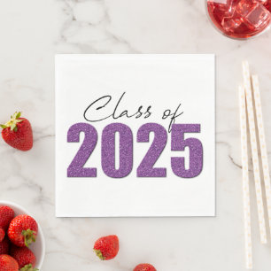 Guardanapo De Papel Classe de brilho roxo de 2025
