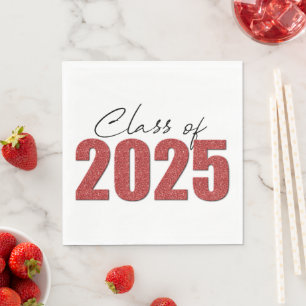 Guardanapo De Papel Classe de brilho vermelho de 2025