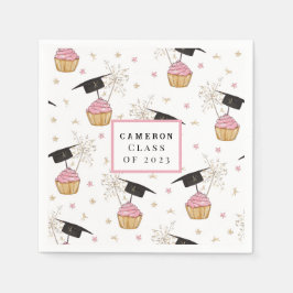 Guardanapo De Papel Classe de Cupcake de Graduação Personalizada