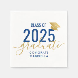 Guardanapo De Papel Classe de Festa de formatura azul Marinho 2022