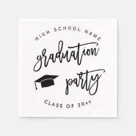 Guardanapo De Papel Classe de Festa de formatura Branca de Cocktail