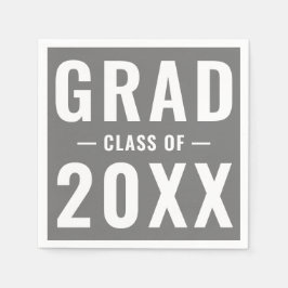 Guardanapo De Papel Classe de Formando do partido de tipografia modern