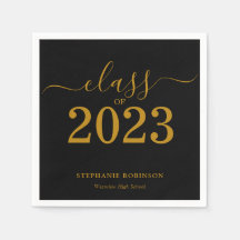 Classe de graduação Dourada a preto 2023