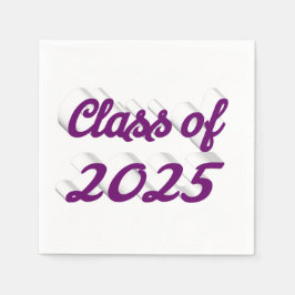 Guardanapo De Papel Classe de graduação em roxo 2025