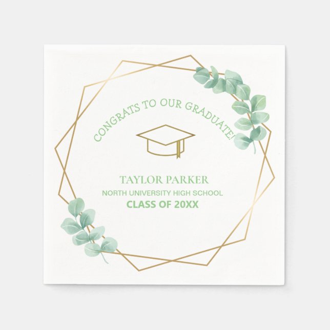 Guardanapo De Papel Classe de Graduações de 2025 (Frente)