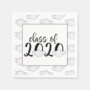 Guardanapo De Papel Classe de Napkin para Graduação 2020 - Máscara