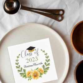 Guardanapo De Papel Classe do Partido de Formando Sunflower Wreath 202