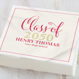 Guardanapo De Papel Classe Moderna Mínima De Graduação De Vermelho De