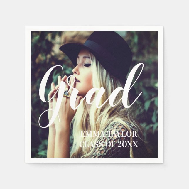 Guardanapo De Papel Classe Personalizada da Tipografia de Graduação de (Frente)