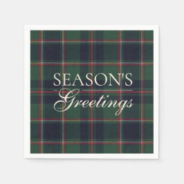 Guardanapo De Papel Classic Dark Blue Red Green Plaid Pattern