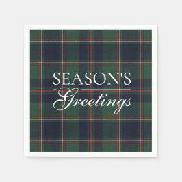 Guardanapo De Papel Classic Dark Blue Red Green Plaid Pattern