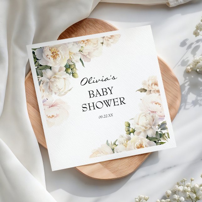 Guardanapo De Papel Classic Ivory Peony Garden Neutral Baby (Criador carregado)
