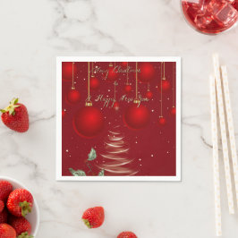 Guardanapo De Papel  Classic Red Christmas Ornaments Christmas 