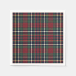 Guardanapo De Papel Classic Red Dark Blue Green Plaid Pattern