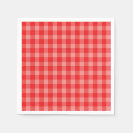 Guardanapo De Papel Classic red Gingham check Paper Napkin