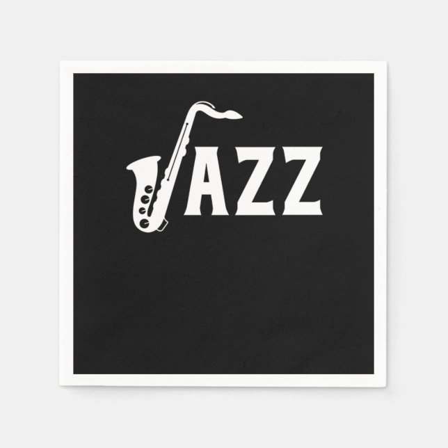 Guardanapo De Papel Classic Saxophone Music Jazz Band Lovers Gifts (Frente)