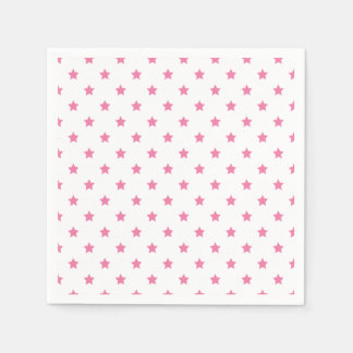 Guardanapo De Papel Classic Stars Fuchsia Pink - White