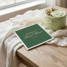 Classic Stripe Vintage Bridal Shower Green