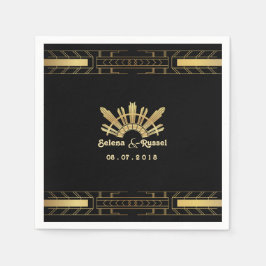 Guardanapo De Papel Clássica Beleza Arte Deco Casamento Napkins