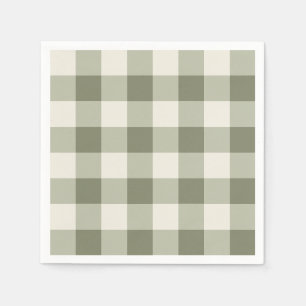 Guardanapo De Papel Clássica Farmhouse Verde Gingham Style Napkins