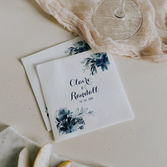 Guardanapo De Papel Clássico Aquarela Casamento Floral Napkins (Criador carregado)