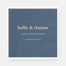 Guardanapo De Papel Clássico Azul Moderno Casamento Napkins