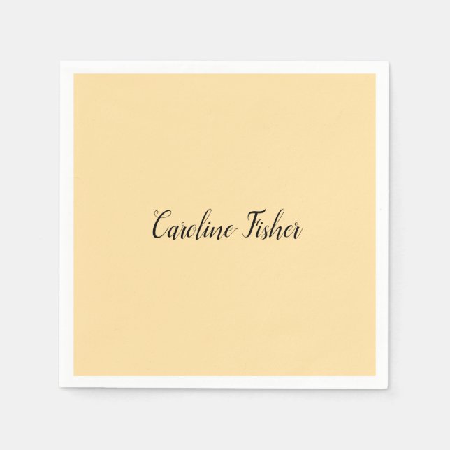 Guardanapo De Papel Clássico - Beige Simples Simples (Frente)