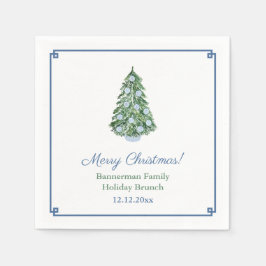 Guardanapo De Papel Clássico Blue Chinoiserie Festa de Natal