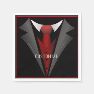Guardanapo De Papel Clássico Cavalheiro Vermelho 2