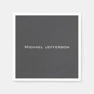 Guardanapo De Papel Clássico Creative Trendy Dark Cinzas e Branco