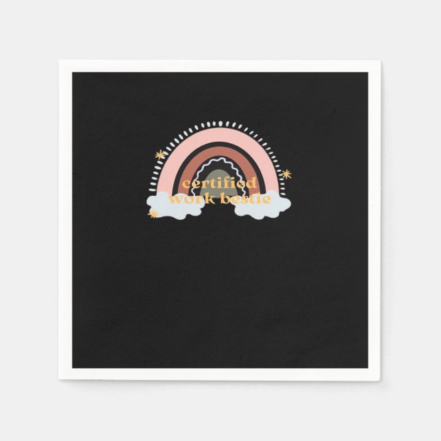 Guardanapo De Papel Clássico da Bestie de Trabalho Certificada (Frente)