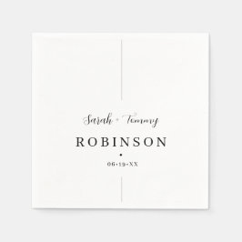 Guardanapo De Papel Clássico Elegante com Stripes Wedding