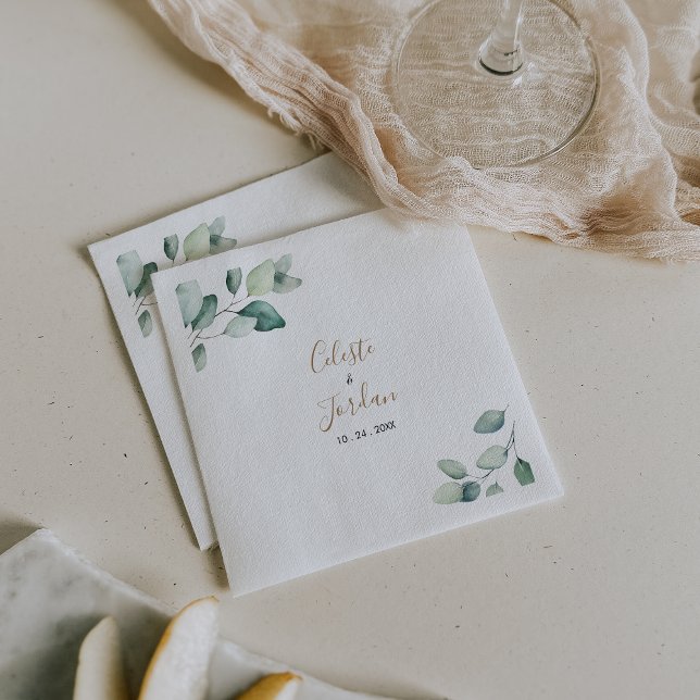 Guardanapo De Papel Clássico Verde Sai de Casamento Napkins (Criador carregado)