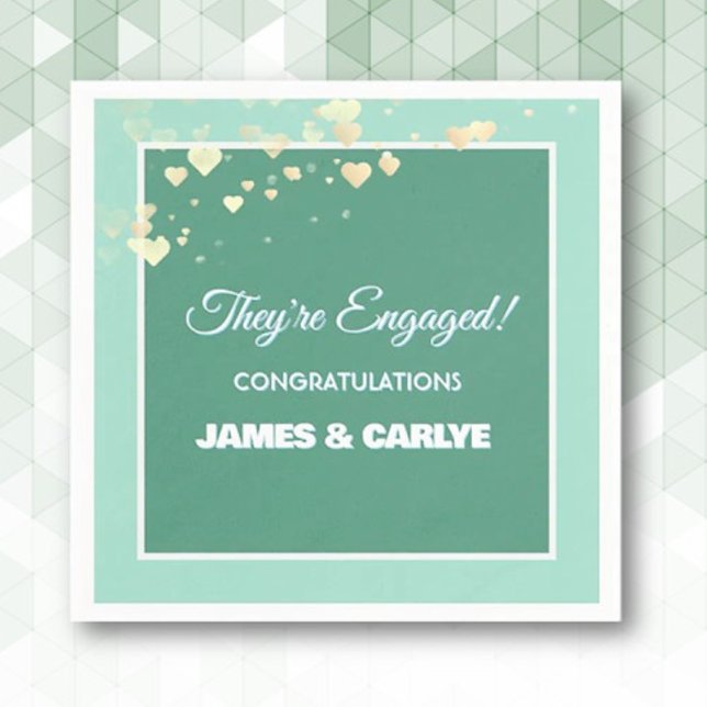 Guardanapo De Papel Classy, Custom Engagement Congrats  (Criador carregado)