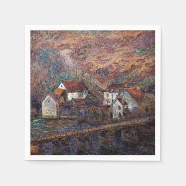 Guardanapo De Papel Claude Monet - A Ponte em Vervy (Frente)