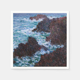 Guardanapo De Papel Claude Monet - As Rochas de Belle-Ile, Costa Selva