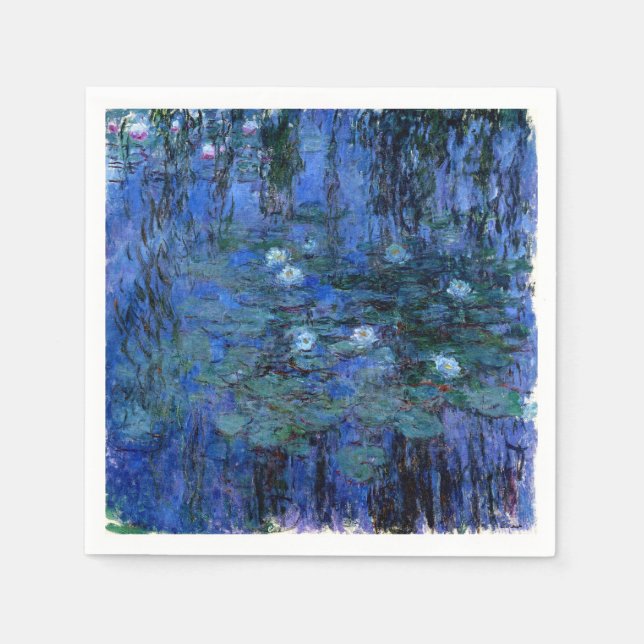 Guardanapo De Papel Claude Monet Blue Water Lily (Frente)