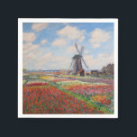 Guardanapo De Papel Claude Monet - Campo das Tulipas na Holanda<br><div class="desc">Campo de tulipas na Holanda (Champs de tulipes en Hollande) - Claude Monet,  Oil on Canvas,  1886</div>