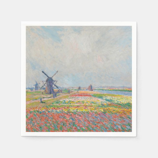 Guardanapo De Papel Claude Monet - Campos Tulip perto de Haia (Frente)