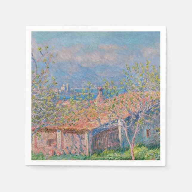 Guardanapo De Papel Claude Monet - Casa dos Jardineiros em Antibes (Frente)