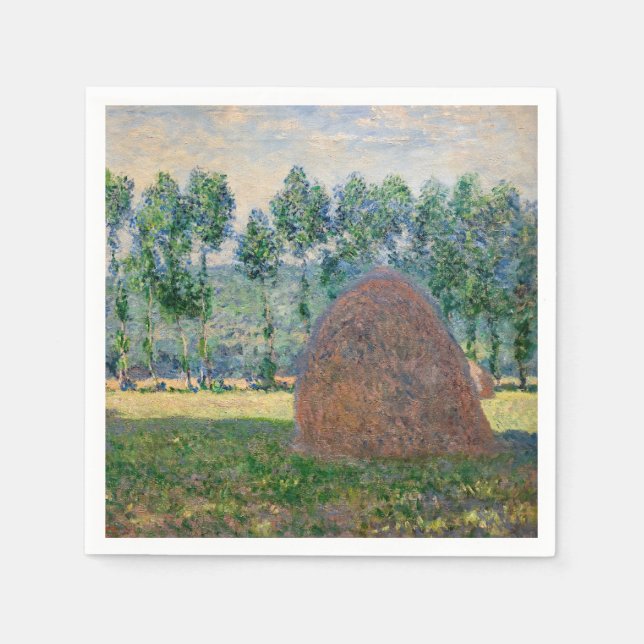 Guardanapo De Papel Claude Monet - Haystacks perto de Giverny (Frente)