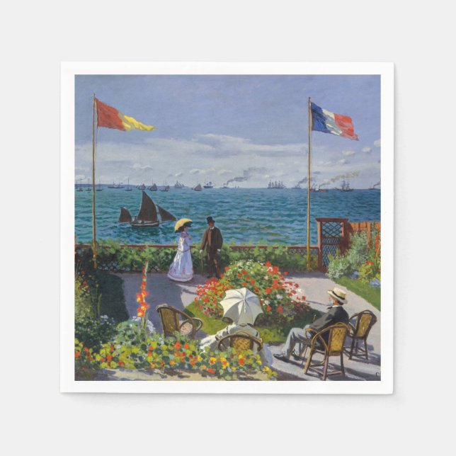 Guardanapo De Papel Claude Monet - Jardim de Sainte-Adresse (Frente)