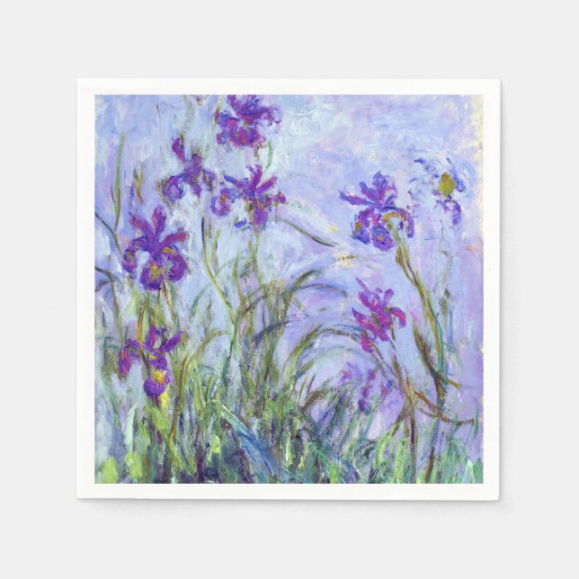 Guardanapo De Papel Claude Monet - Lilac Irises / Iris Mauves (Frente)